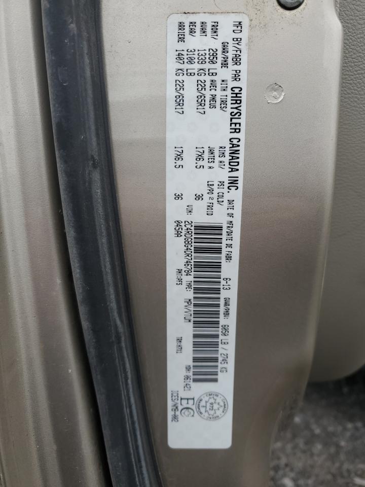 2013 Dodge Grand Caravan Se VIN: 2C4RDGBG4DR746784 Lot: 93681215