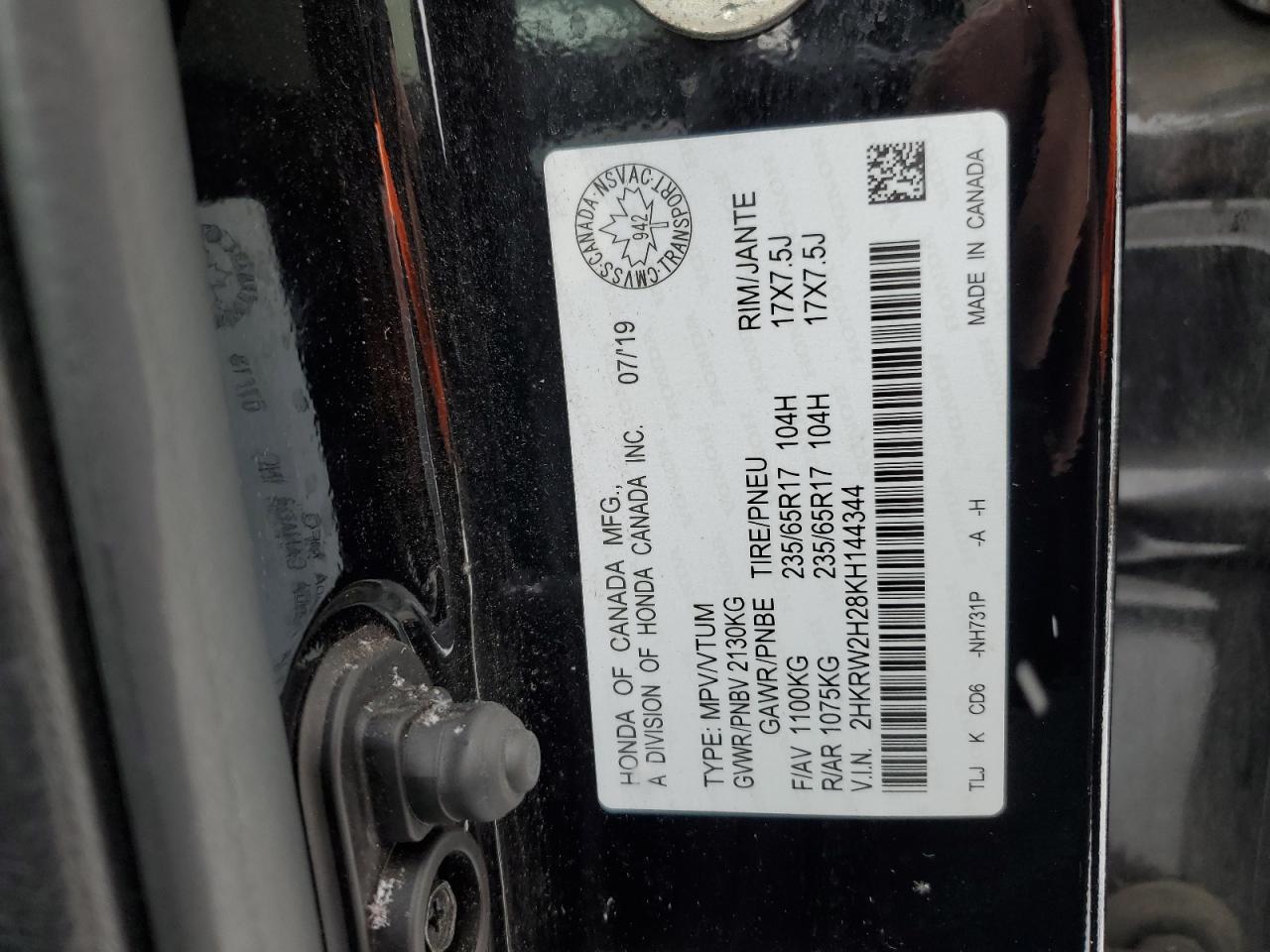 2019 Honda Cr-V Lx VIN: 2HKRW2H28KH144344 Lot: 89867835