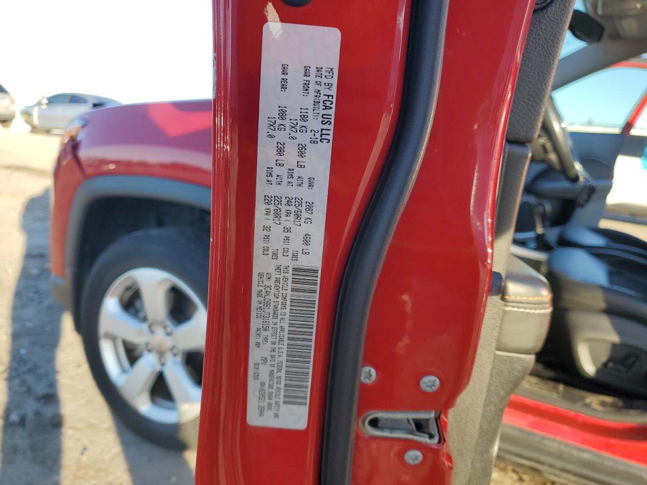 2018 Jeep Compass Latitude VIN: 3C4NJDBB1JT316150 Lot: 92527965