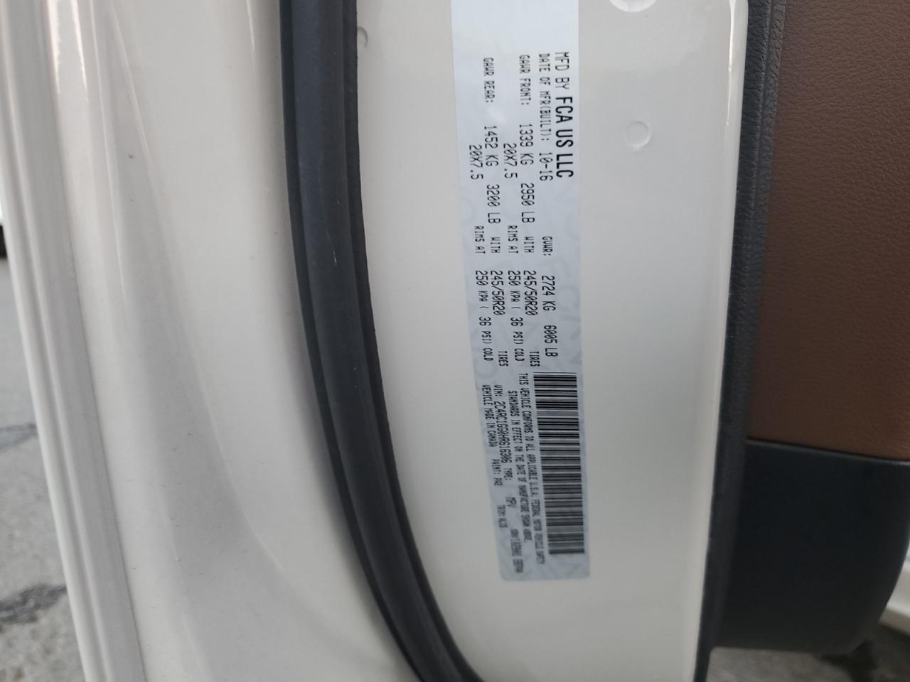 2017 Chrysler Pacifica Limited VIN: 2C4RC1GG0HR616306 Lot: 93327945