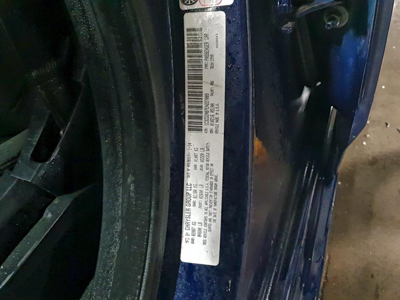 2014 Dodge Avenger Se VIN: 1C3CDZAB7EN227089 Lot: 94146415