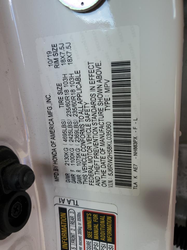 2019 Honda Cr-V Ex VIN: 5J6RW2H58KL035060 Lot: 90745435