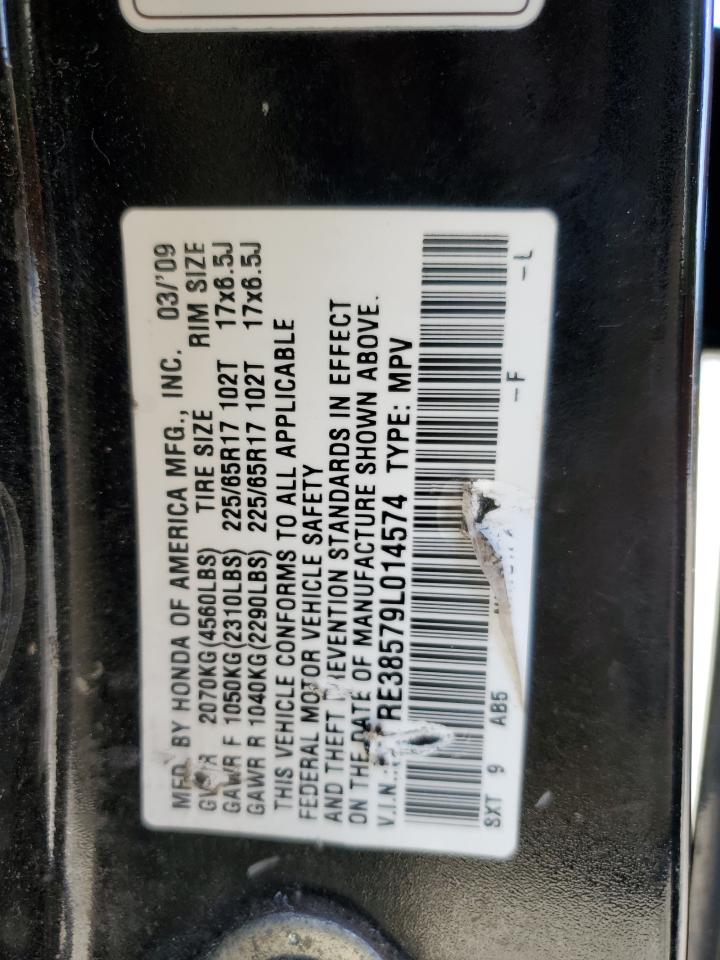 2009 Honda Cr-V Ex VIN: 5J6RE38579L014574 Lot: 91391445