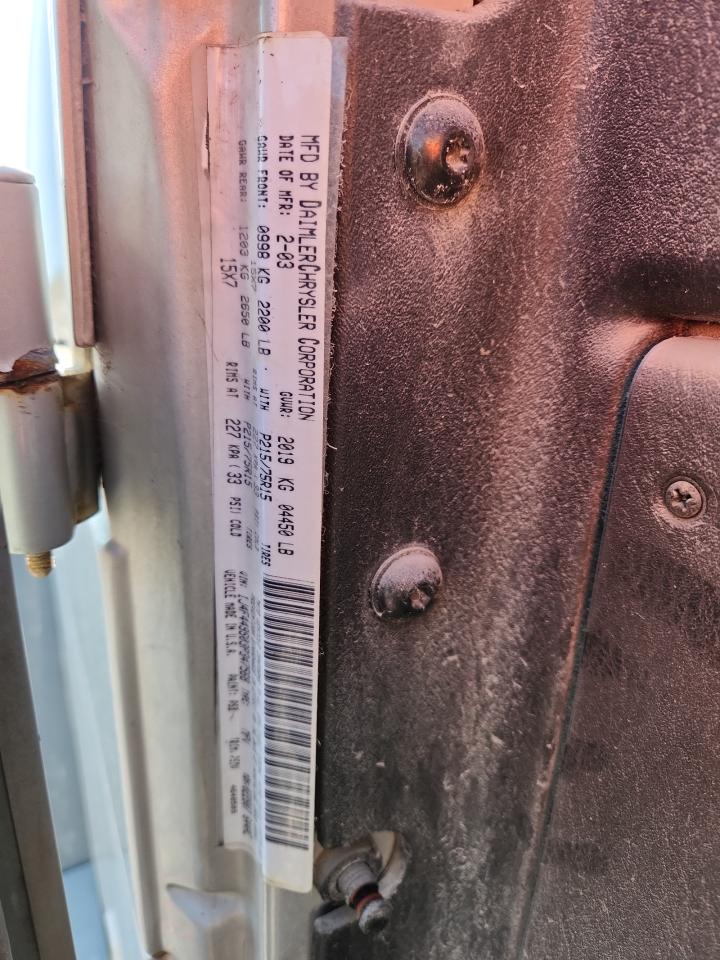 2003 Jeep Wrangler / Tj Sport VIN: 1J4F449S03P347568 Lot: 92825945