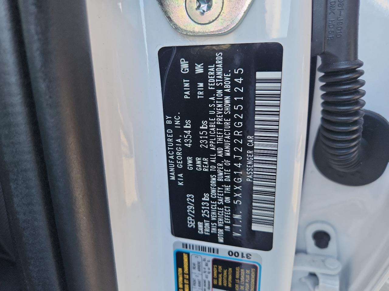 2024 Kia K5 Lxs VIN: 5XXG14J22RG251245 Lot: 93183635