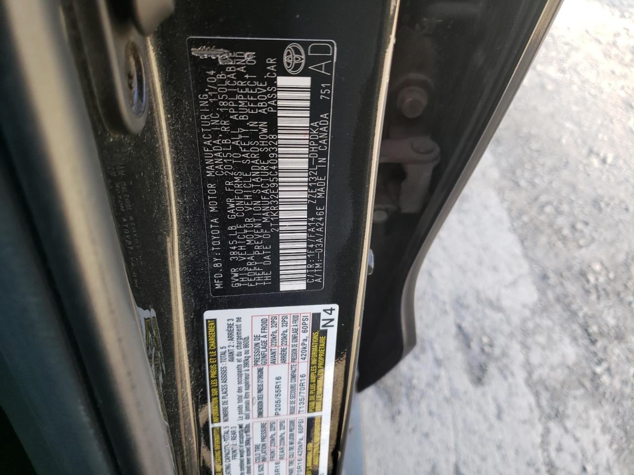 2005 Toyota Corolla Matrix Xr VIN: 2T1KR32E95C409328 Lot: 91508935