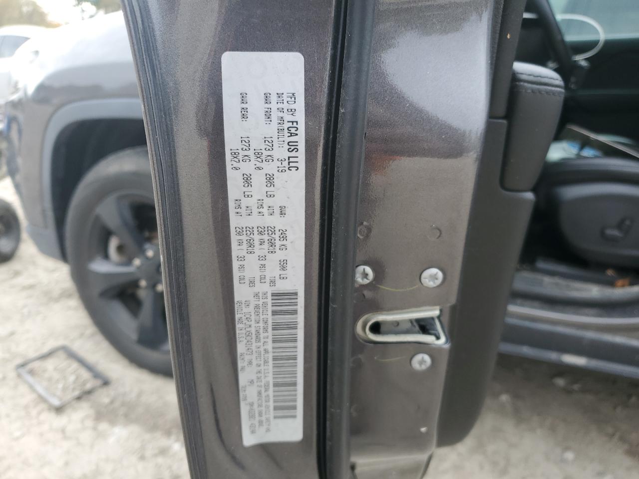 2019 Jeep Cherokee Latitude Plus VIN: 1C4PJMLX5KD431473 Lot: 91358185