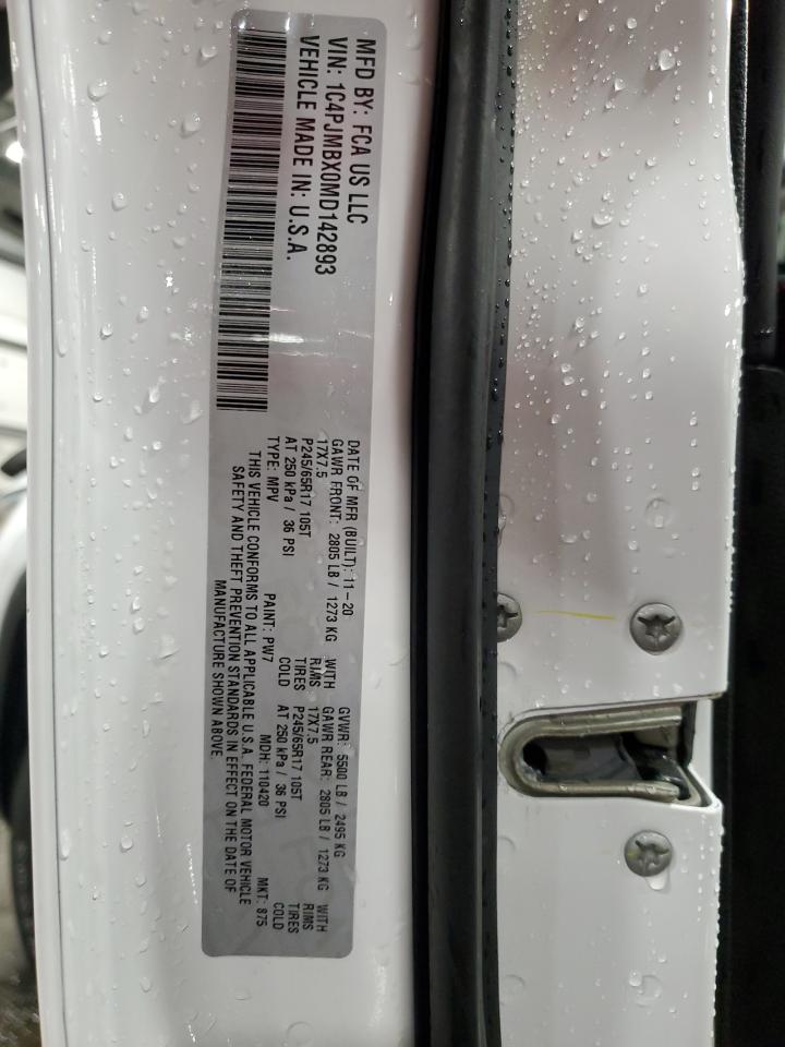 2021 Jeep Cherokee Trailhawk VIN: 1C4PJMBX0MD142893 Lot: 93212175