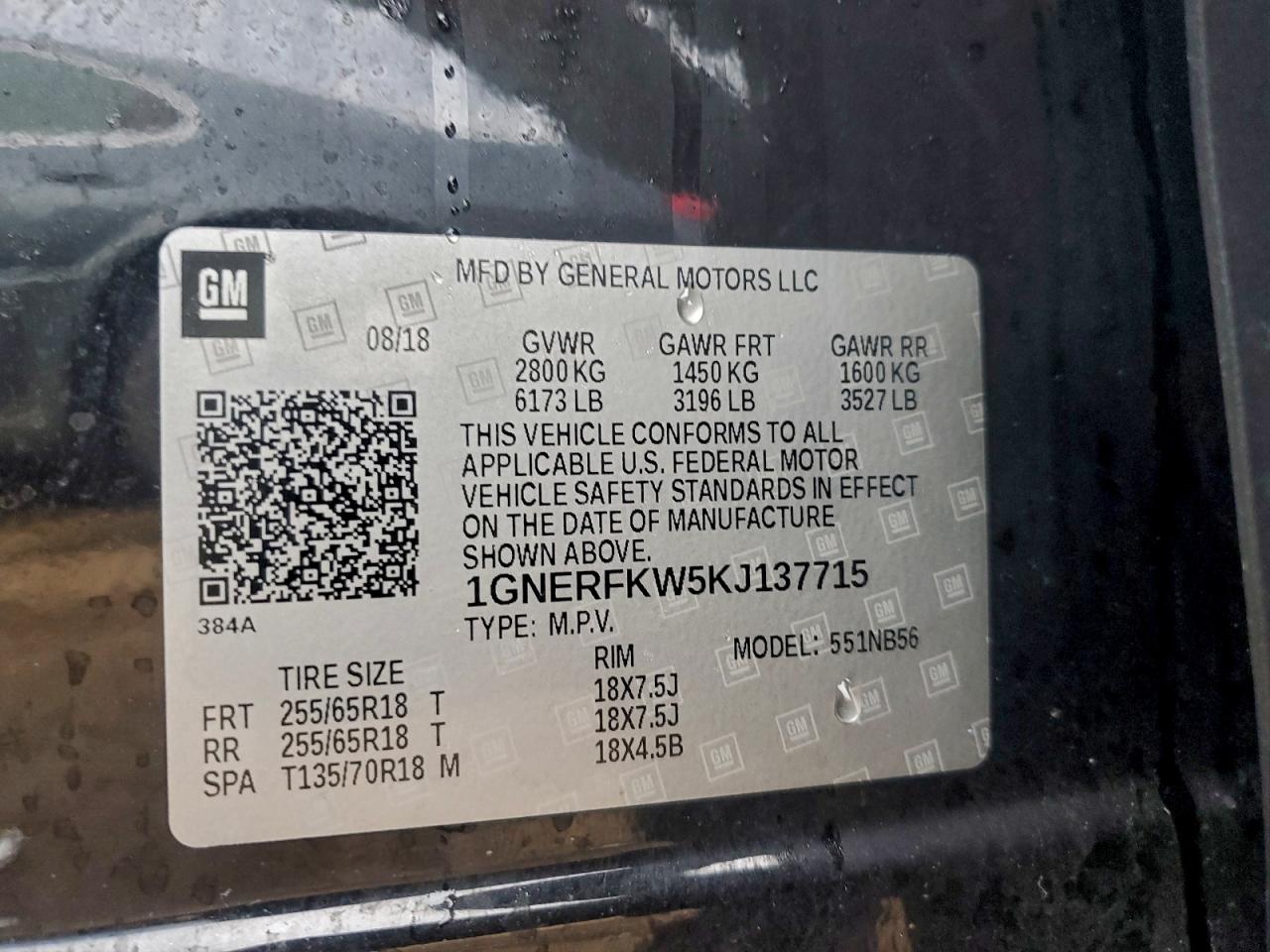 2019 Chevrolet Traverse Ls VIN: 1GNERFKW5KJ137715 Lot: 93947595