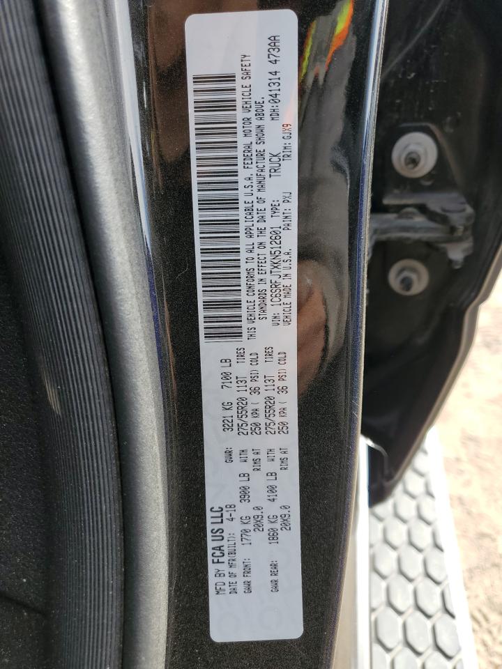 2019 Ram 1500 Laramie VIN: 1C6SRFJTXKN512601 Lot: 91182215