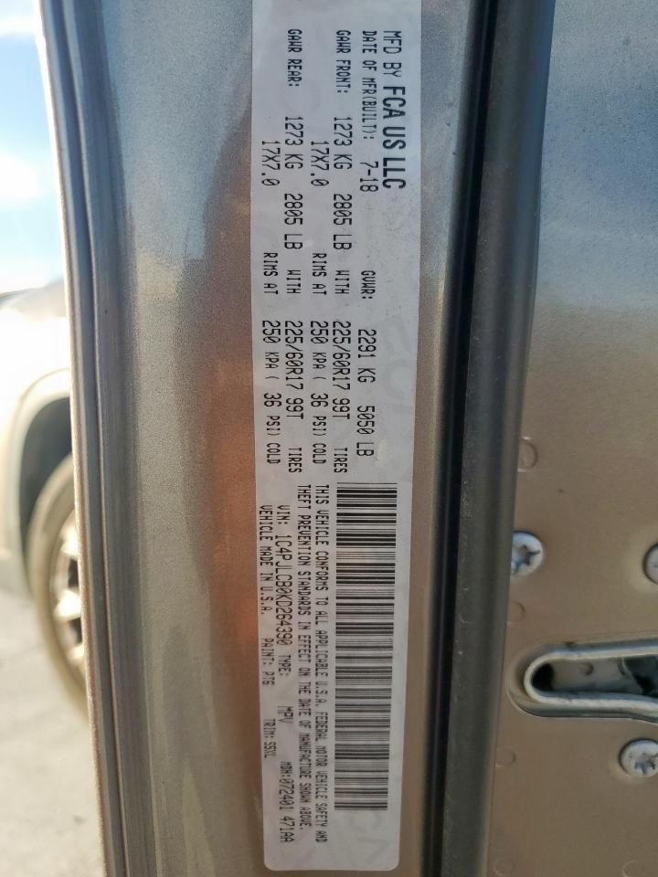 2019 Jeep Cherokee Latitude VIN: 1C4PJLCB0KD264390 Lot: 91625395