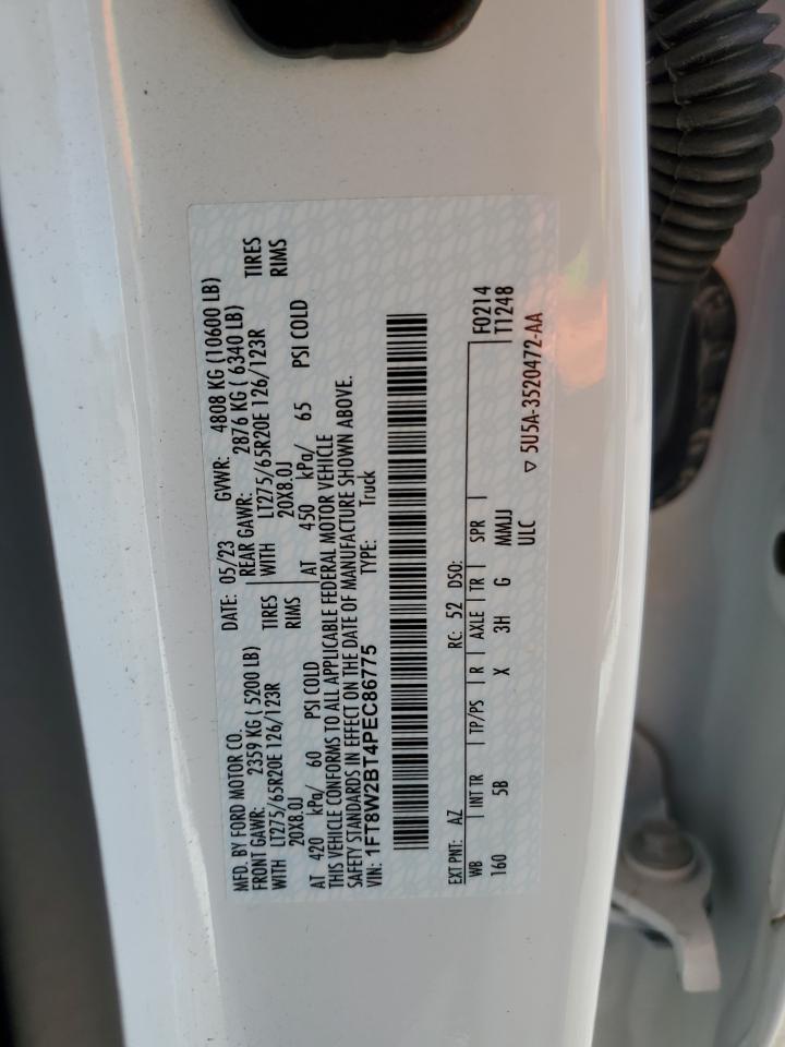 2023 Ford F250 Super Duty VIN: 1FT8W2BT4PEC86775 Lot: 91299865