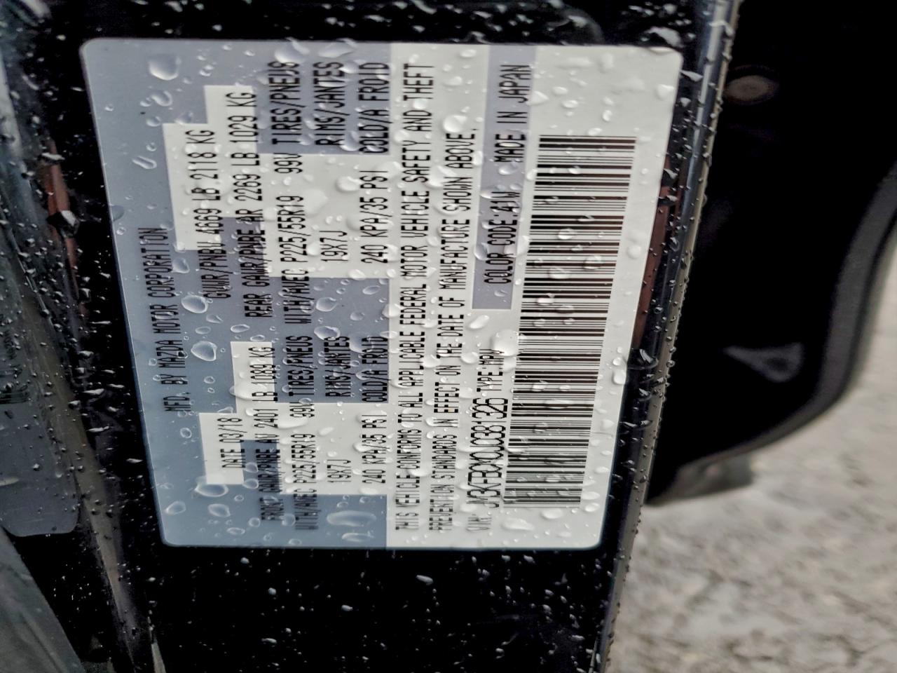 2018 Mazda Cx-5 Touring VIN: JM3KFBCM0J0381326 Lot: 93981105