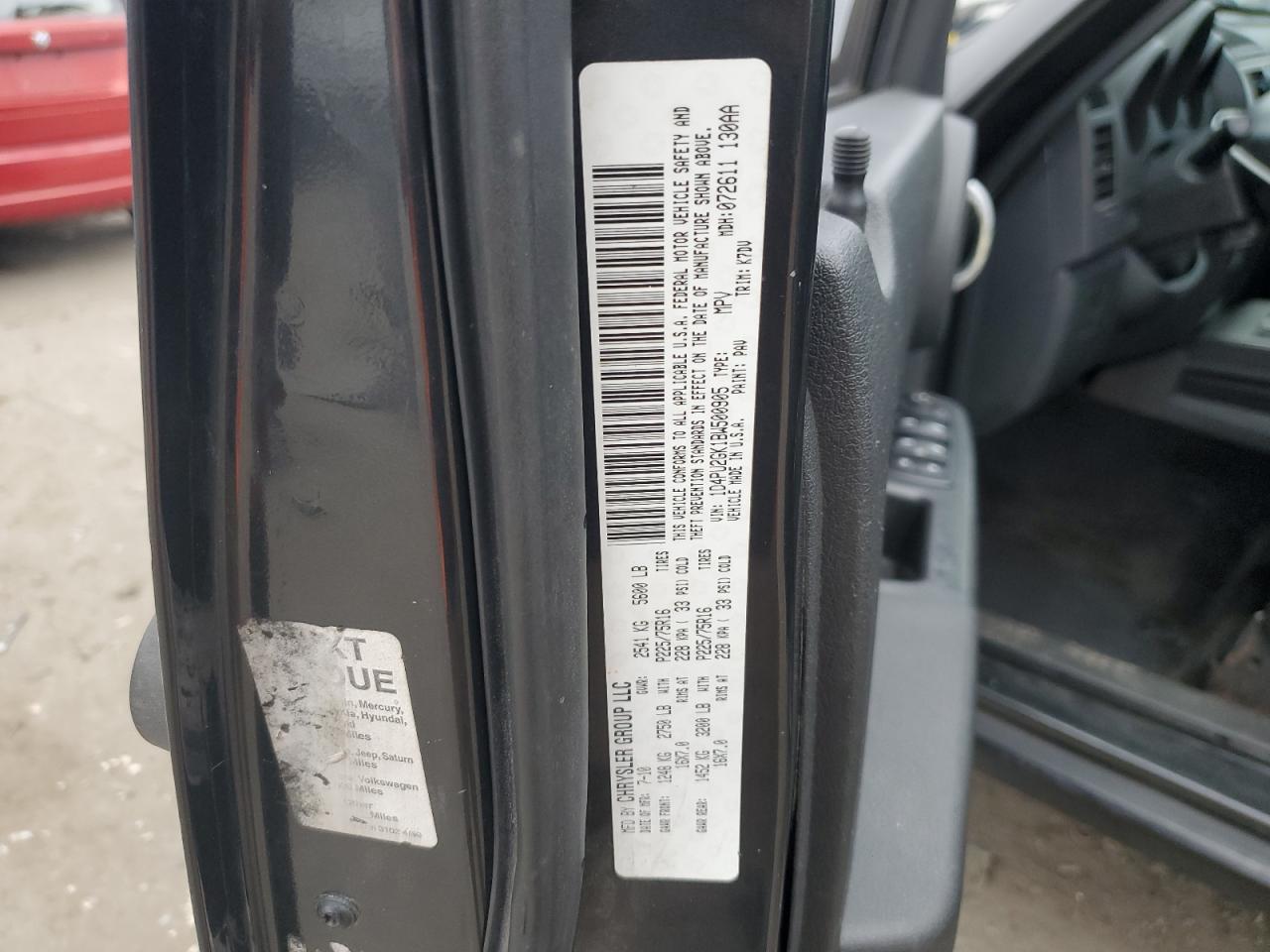 2011 Dodge Nitro Se VIN: 1D4PU2GK1BW500905 Lot: 93945125