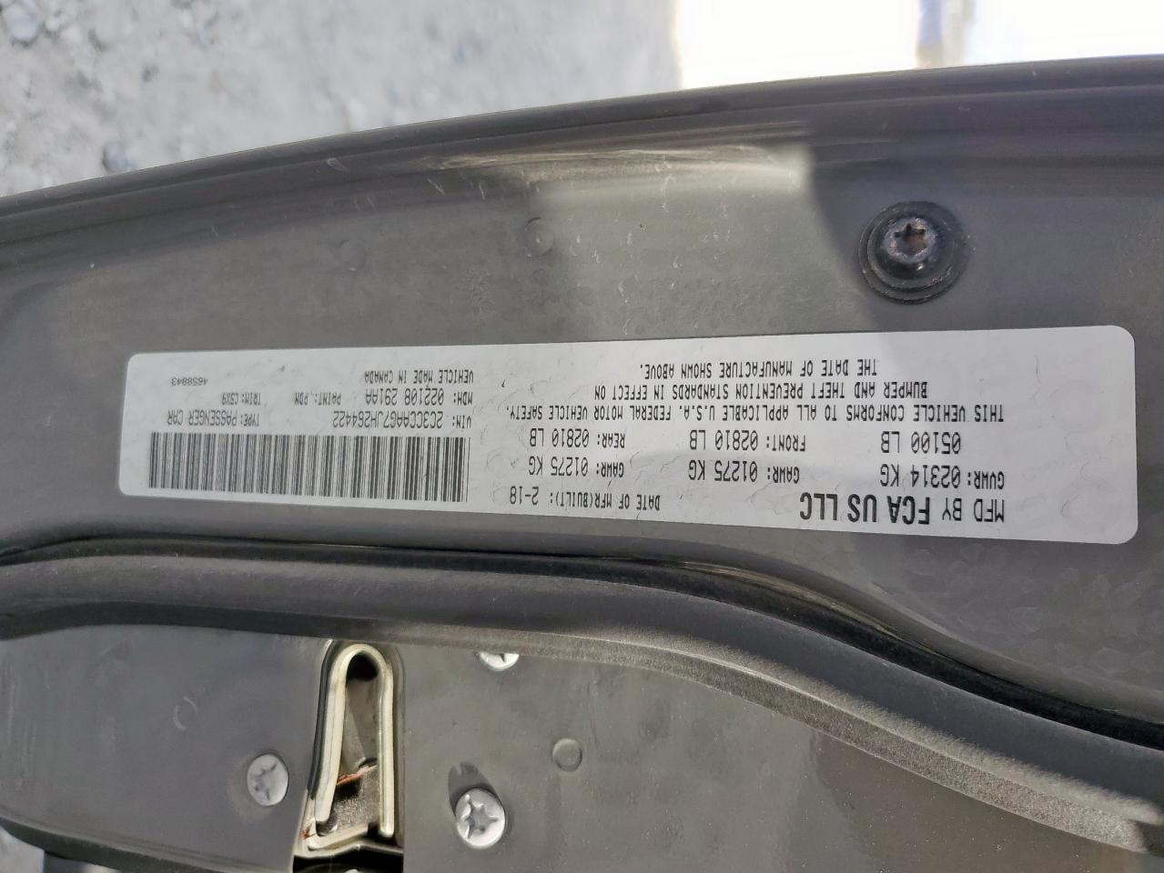 2018 Chrysler 300 Touring VIN: 2C3CCAAG7JH264422 Lot: 92907595