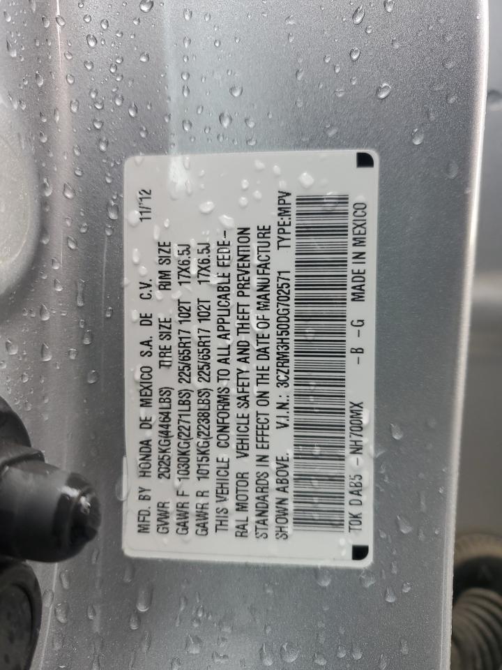 2013 Honda Cr-V Ex VIN: 3CZRM3H50DG702571 Lot: 91439295