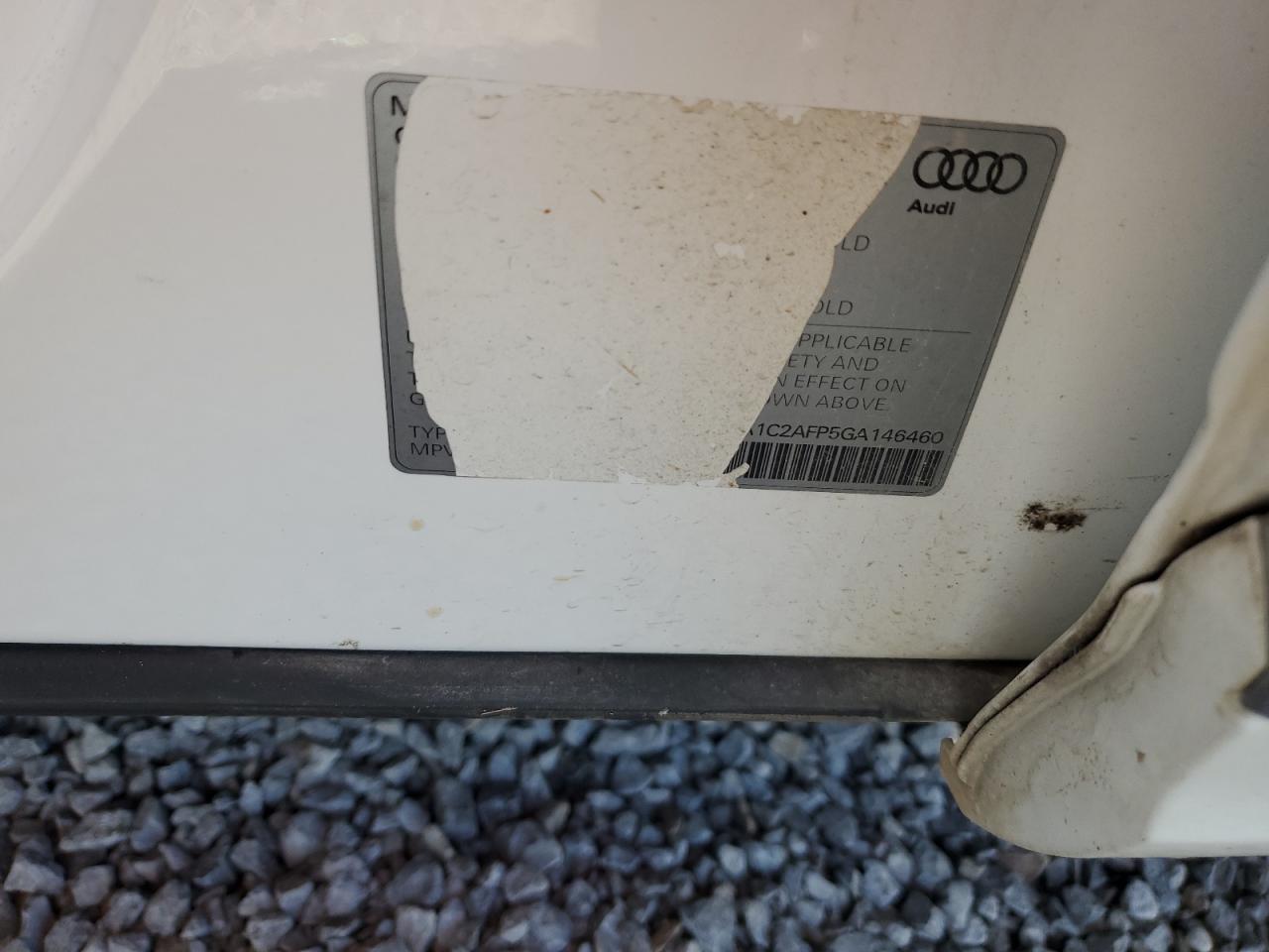 2016 Audi Q5 Premium VIN: WA1C2AFP5GA146460 Lot: 92629985