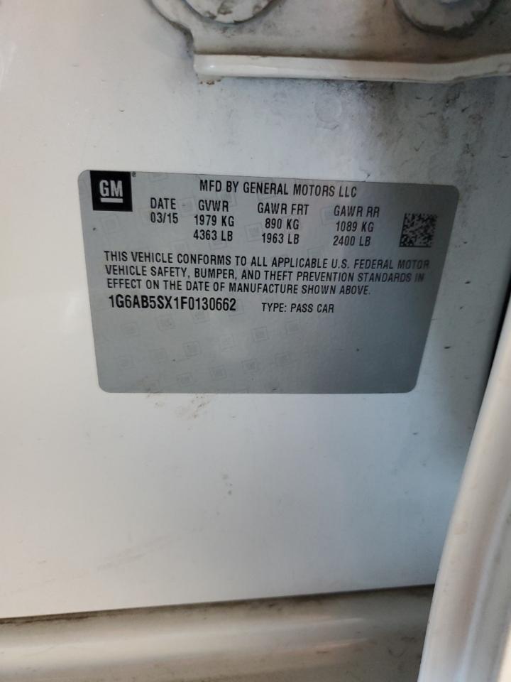 2015 Cadillac Ats Luxury VIN: 1G6AB5SX1F0130662 Lot: 91711165