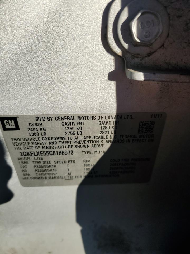 2012 GMC Terrain Slt VIN: 2GKFLXE55C6186973 Lot: 92731455