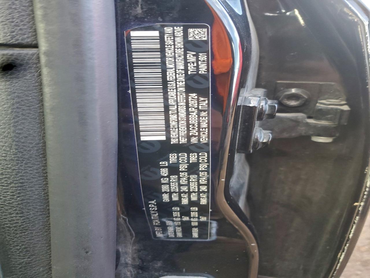 2018 Jeep Renegade Latitude VIN: ZACCJBBB4JPJ28724 Lot: 93764255