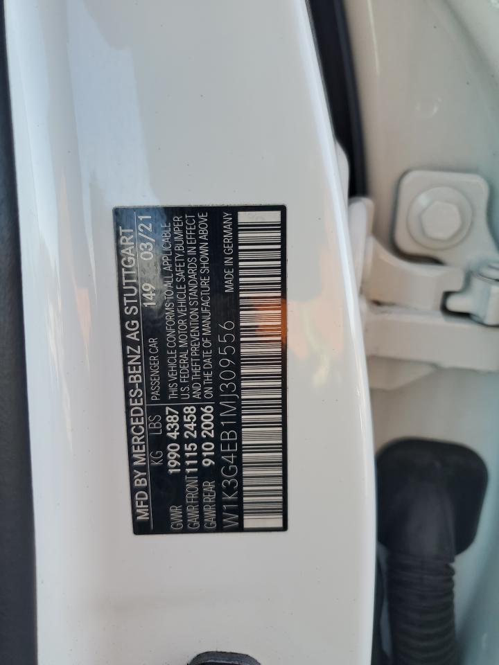 2021 Mercedes-Benz A 220 VIN: W1K3G4EB1MJ309556 Lot: 91889615