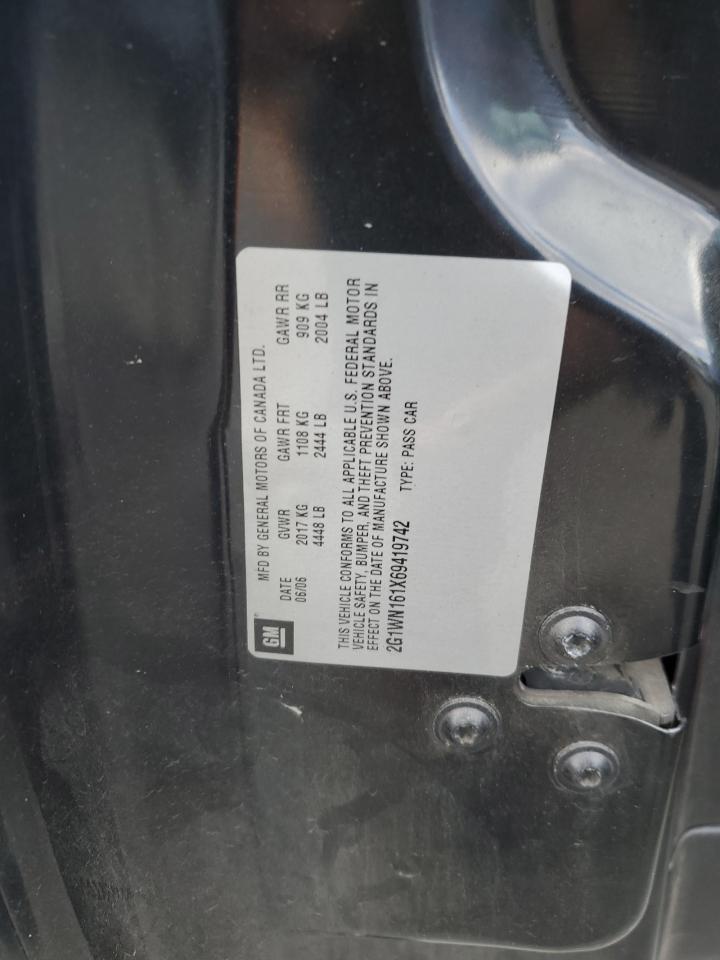 2006 Chevrolet Monte Carlo Ltz VIN: 2G1WN161X69419742 Lot: 92889355