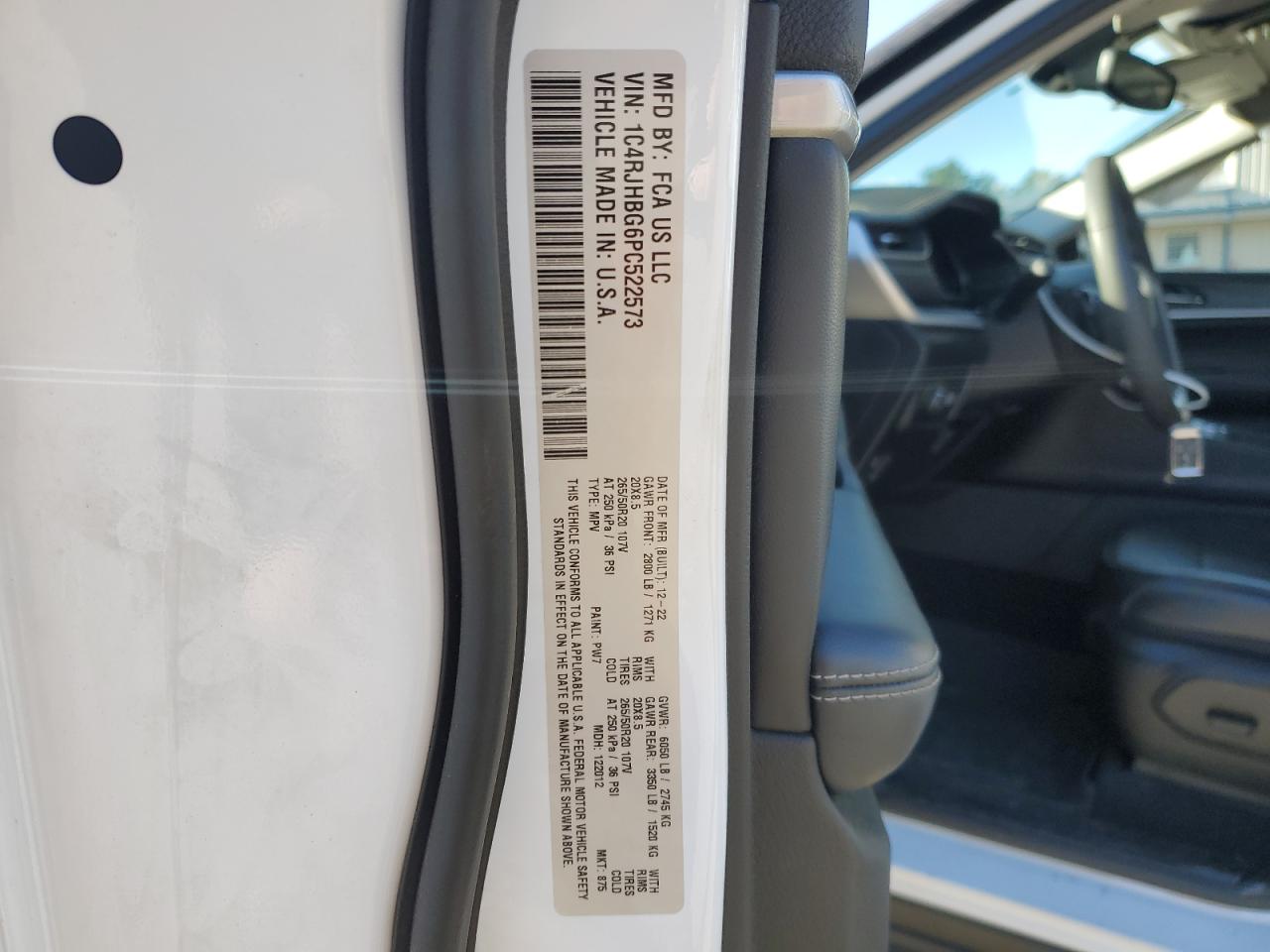 2023 Jeep Grand Cherokee Limited VIN: 1C4RJHBG6PC522573 Lot: 94154655