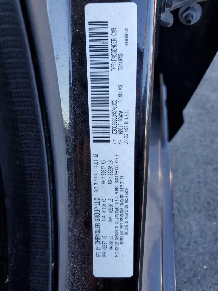 2013 Chrysler 200 Touring VIN: 1C3CCBBB5DN570393 Lot: 91115495