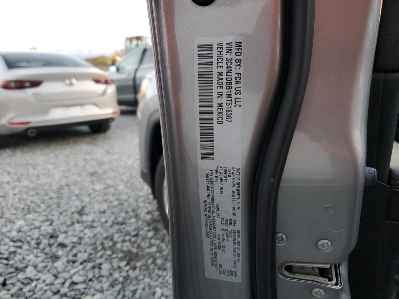 2021 Jeep Compass Latitude VIN: 3C4NJDBB1MT516367 Lot: 91652705