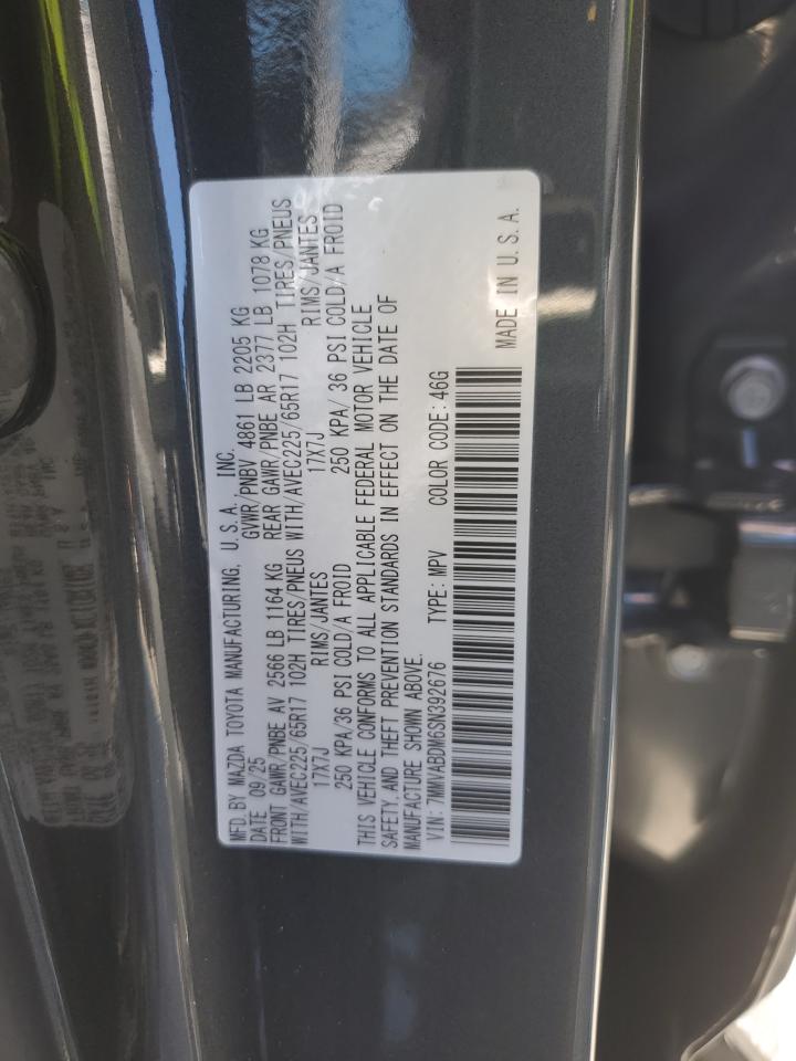 2025 Mazda Cx-50 Premium VIN: 7MMVABDM6SN392676 Lot: 91362025