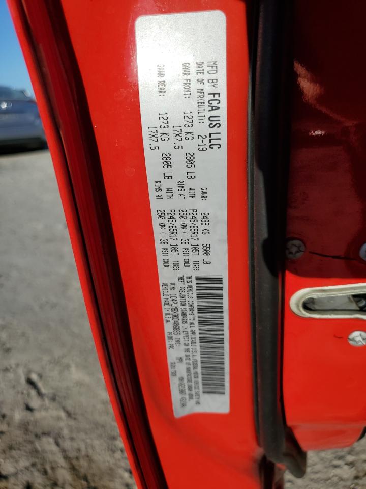 2019 Jeep Cherokee Trailhawk VIN: 1C4PJMBX3KD406895 Lot: 91115435