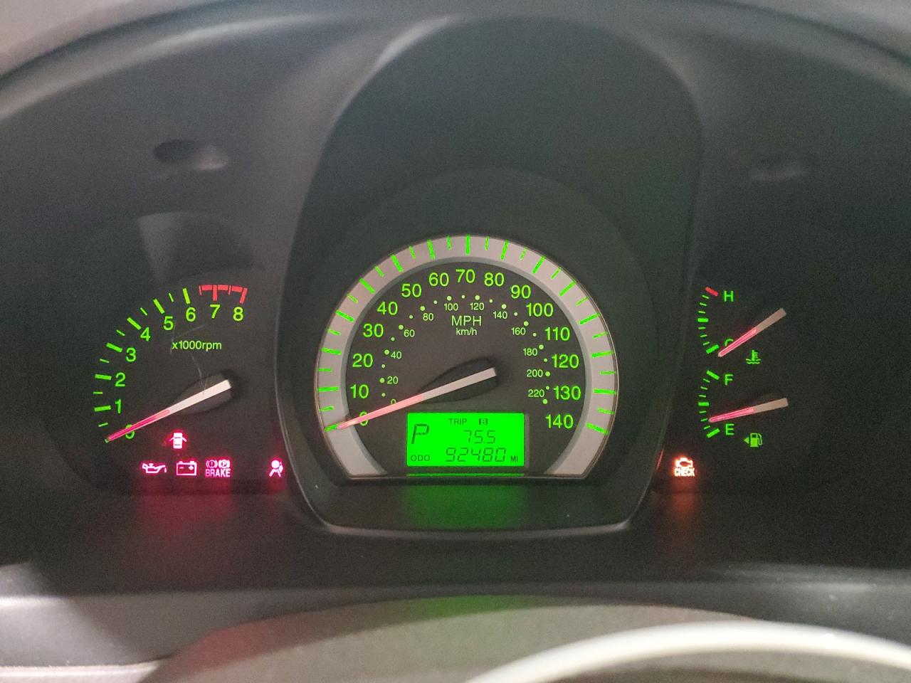 2007 Kia Spectra Ex VIN: KNAFE121075376442 Lot: 92800765