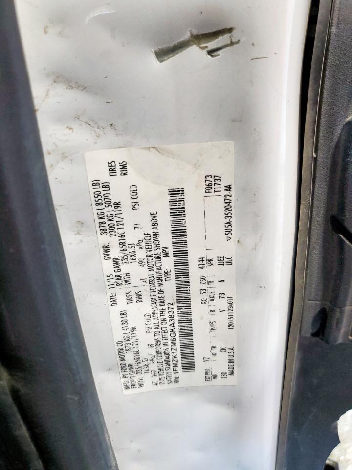 2016 Ford Transit T-150 VIN: 1FMZK1ZM6GKA38372 Lot: 90917405