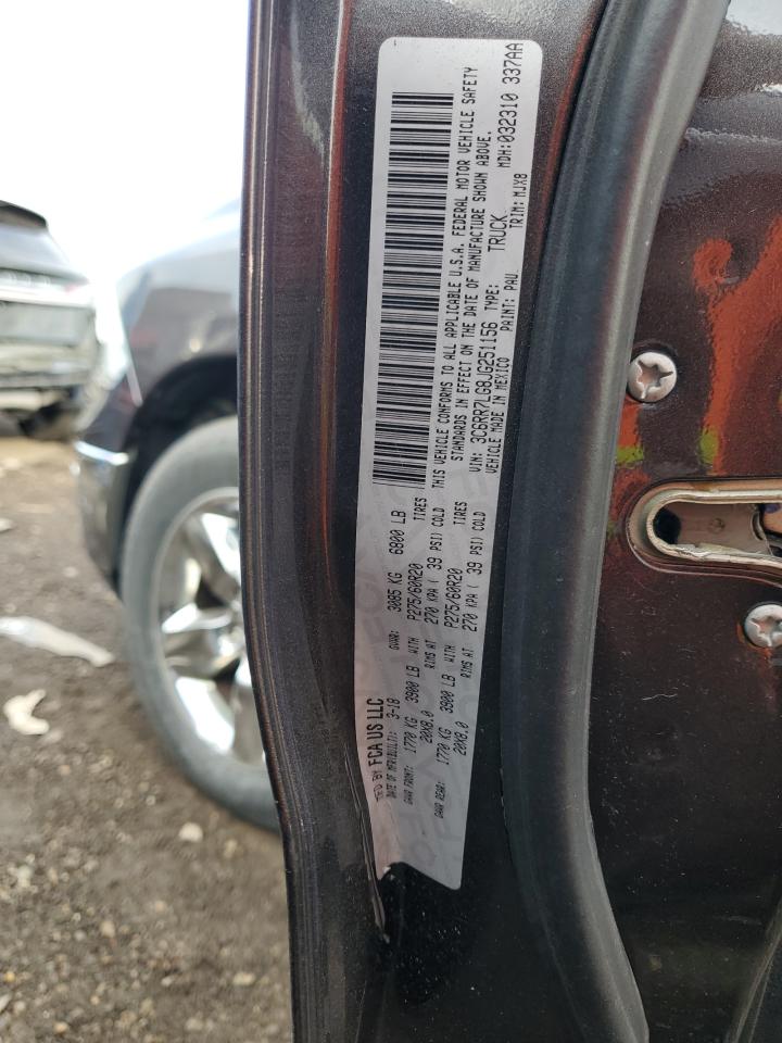 2018 Ram 1500 Slt VIN: 3C6RR7LG8JG251156 Lot: 92669915