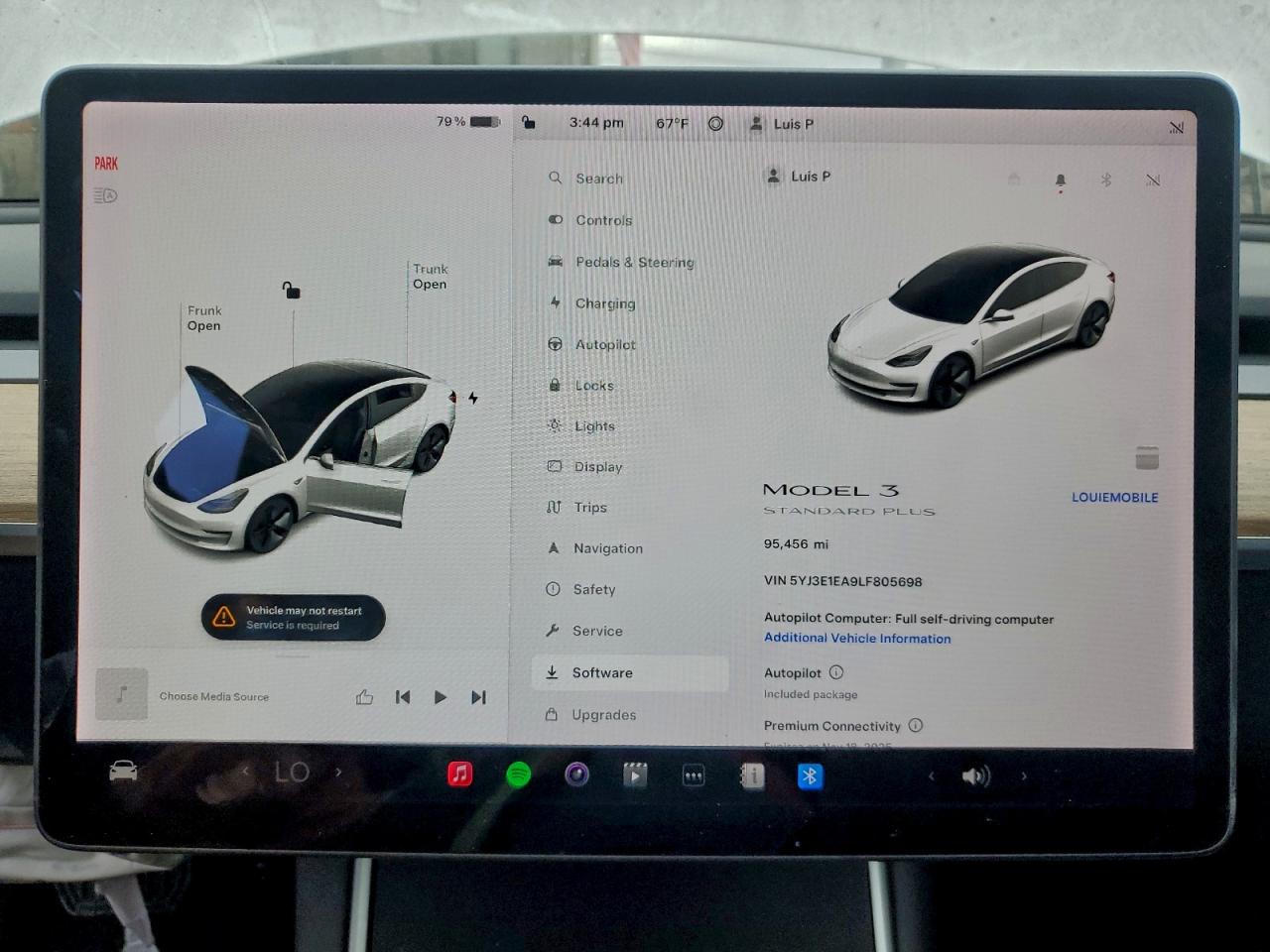 2020 Tesla Model 3 VIN: 5YJ3E1EA9LF805698 Lot: 94193105