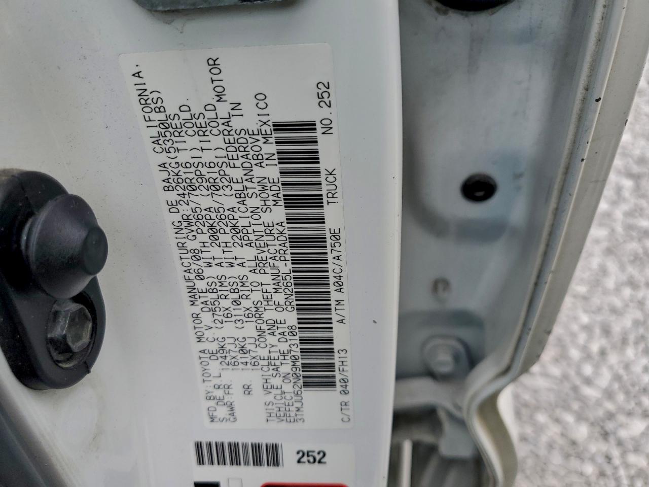 2009 Toyota Tacoma Double Cab Prerunner VIN: 3TMJU62N09M073108 Lot: 93945305