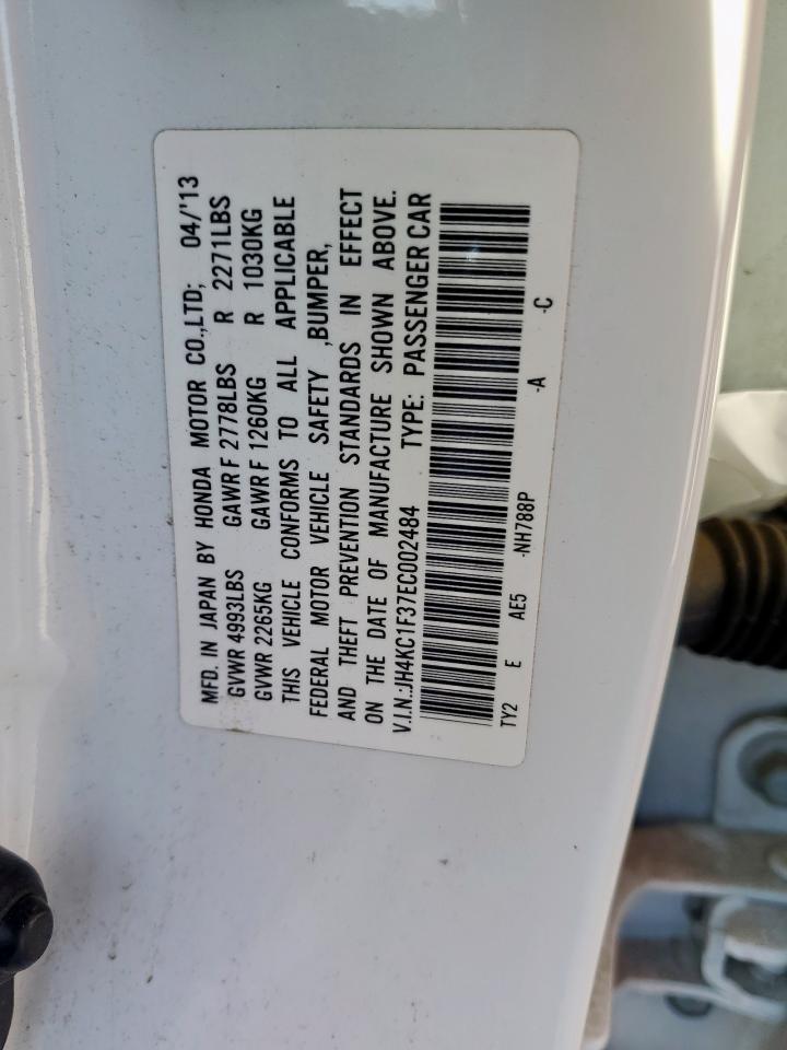 2014 Acura Rlx VIN: JH4KC1F37EC002484 Lot: 93035535