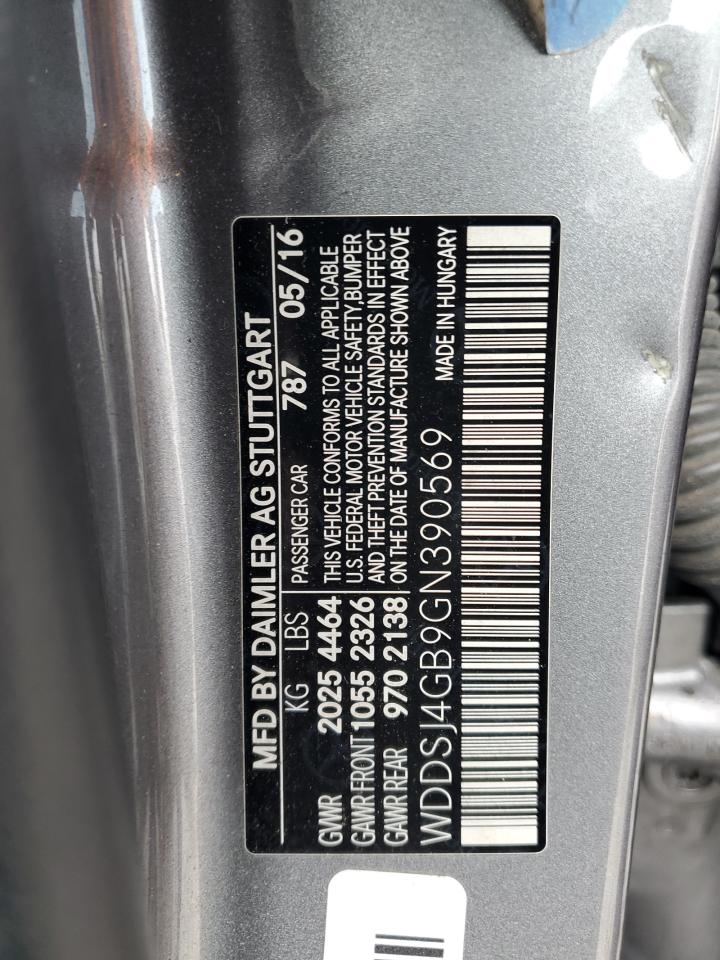 2016 Mercedes-Benz Cla 250 4Matic VIN: WDDSJ4GB9GN390569 Lot: 90804605