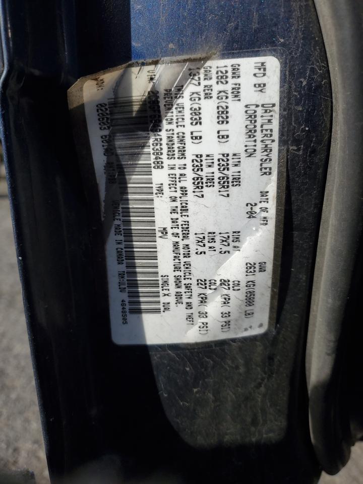 2004 Chrysler Pacifica VIN: 2C8GF68494R638488 Lot: 92159455