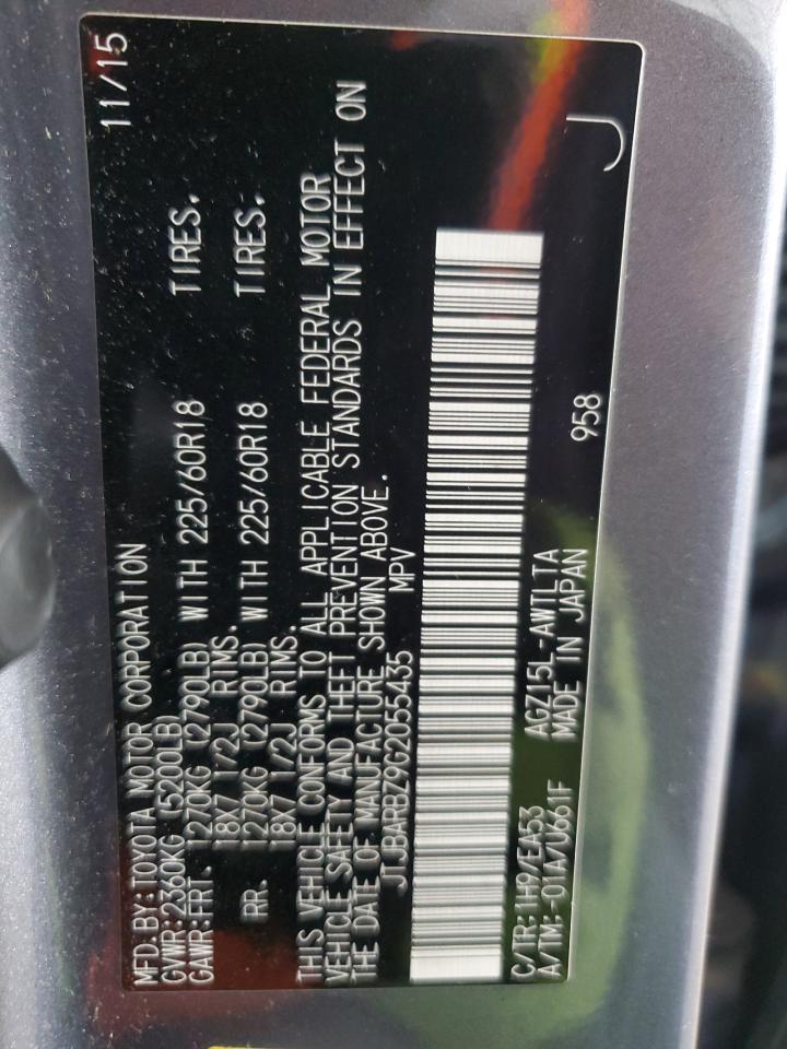 2016 Lexus Nx 200T Base VIN: JTJBARBZ9G2055435 Lot: 91461555