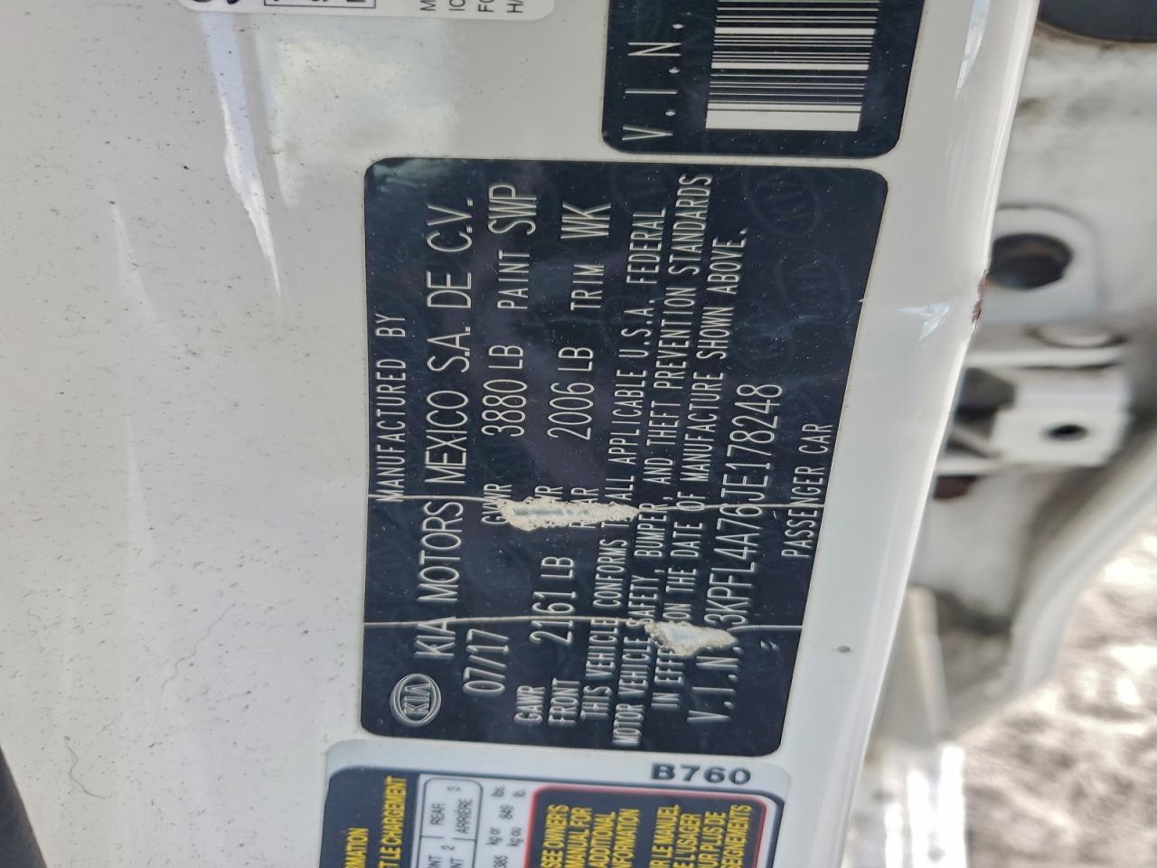 2018 Kia Forte Lx VIN: 3KPFL4A76JE178248 Lot: 94165705