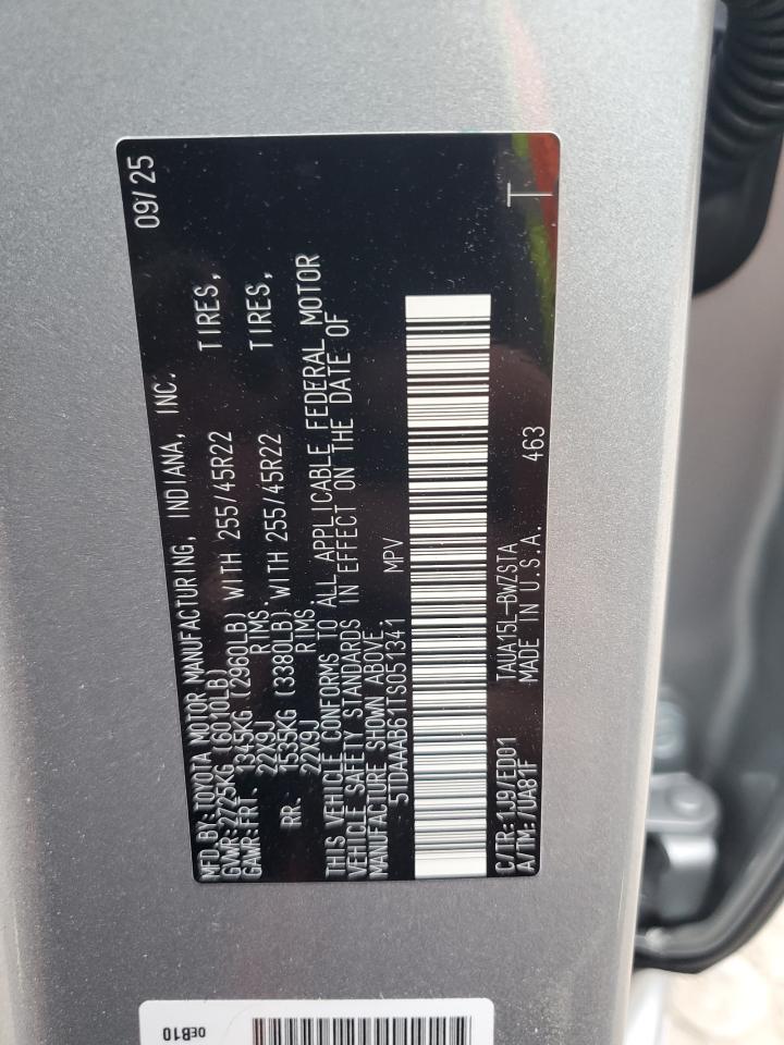 2026 Lexus Tx 350 Base VIN: 5TDAAAB61TS051341 Lot: 93826085