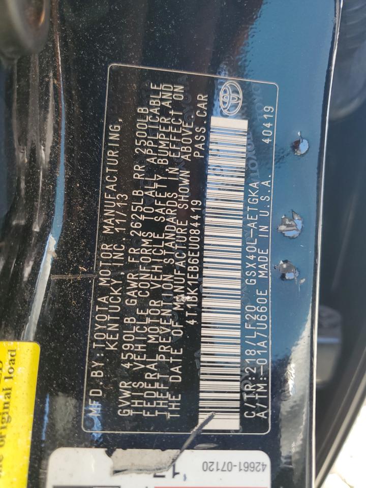 2014 Toyota Avalon Base VIN: 4T1BK1EB6EU084419 Lot: 93391715