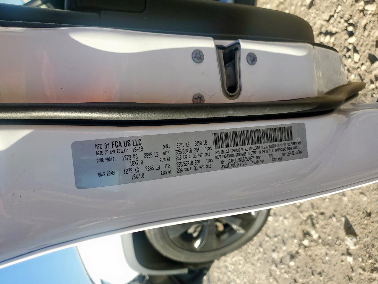 2020 Jeep Cherokee Latitude Plus VIN: 1C4PJLLB0LD553027 Lot: 92978595