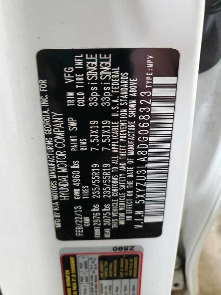 2013 Hyundai Santa Fe Sport VIN: 5XYZU3LA8DG068323 Lot: 91390385