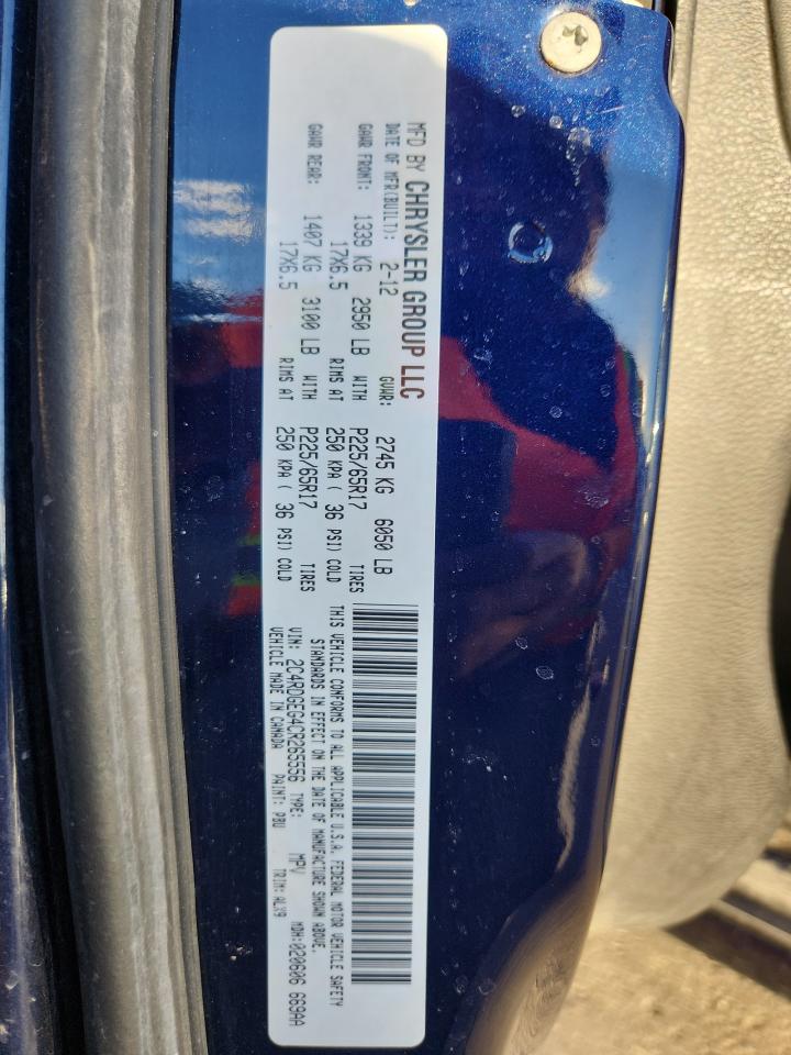 2012 Dodge Grand Caravan R/T VIN: 2C4RDGEG4CR265556 Lot: 91119105