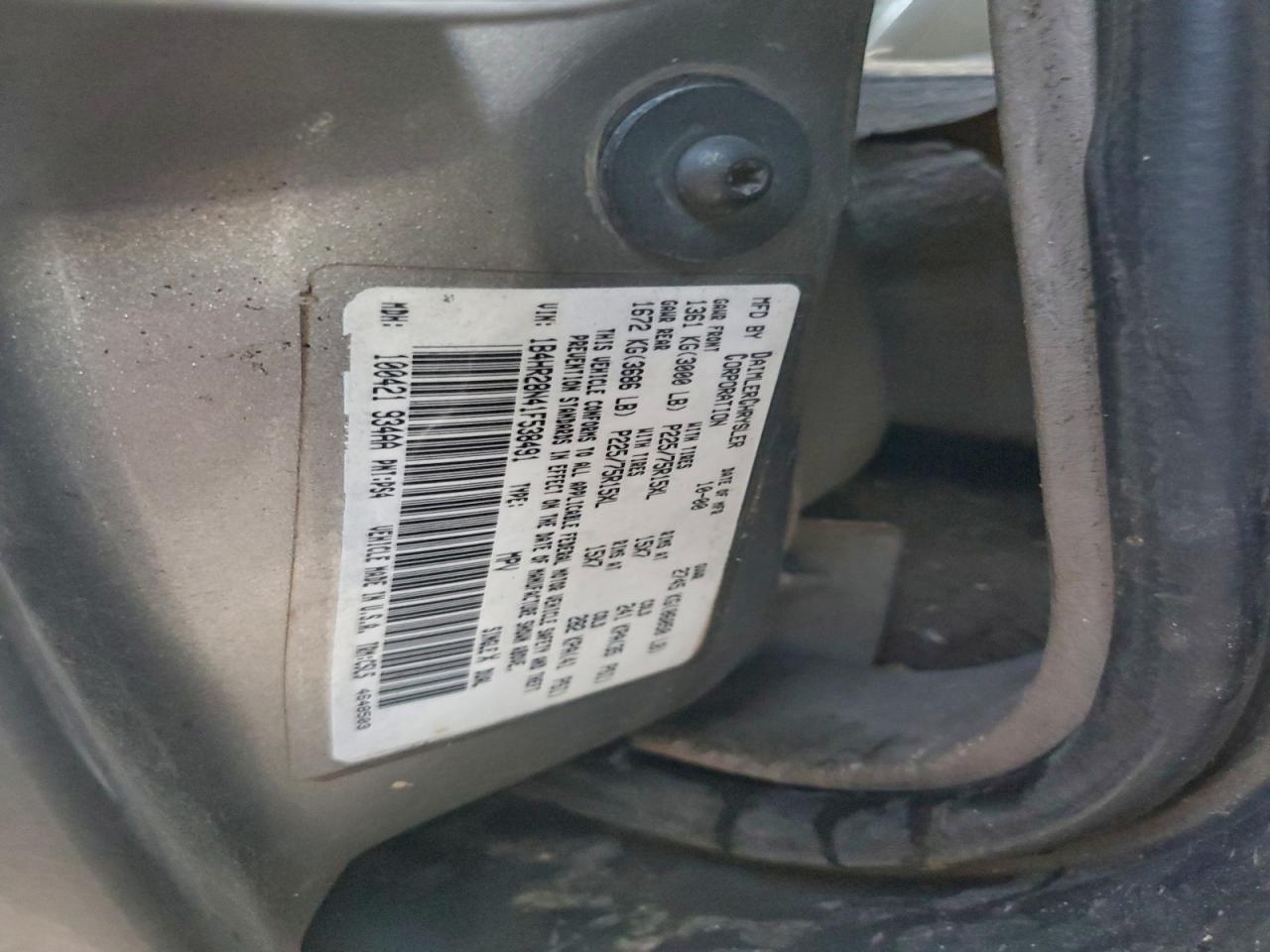 2001 Dodge Durango VIN: 1B4HR28N41F538491 Lot: 94141355