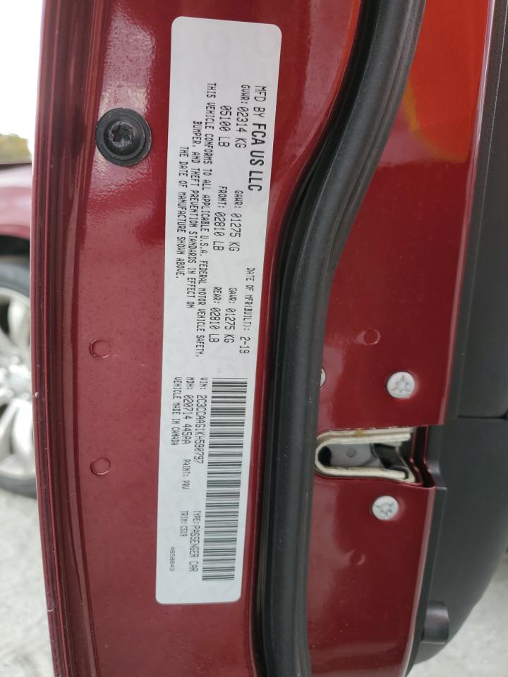 2019 Chrysler 300 Touring VIN: 2C3CCAAG1KH590797 Lot: 91813765