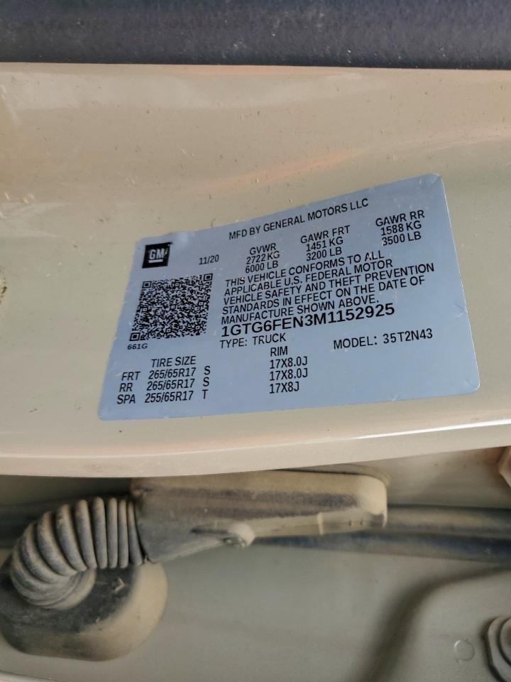 2021 GMC Canyon At4 VIN: 1GTG6FEN3M1152925 Lot: 93561265