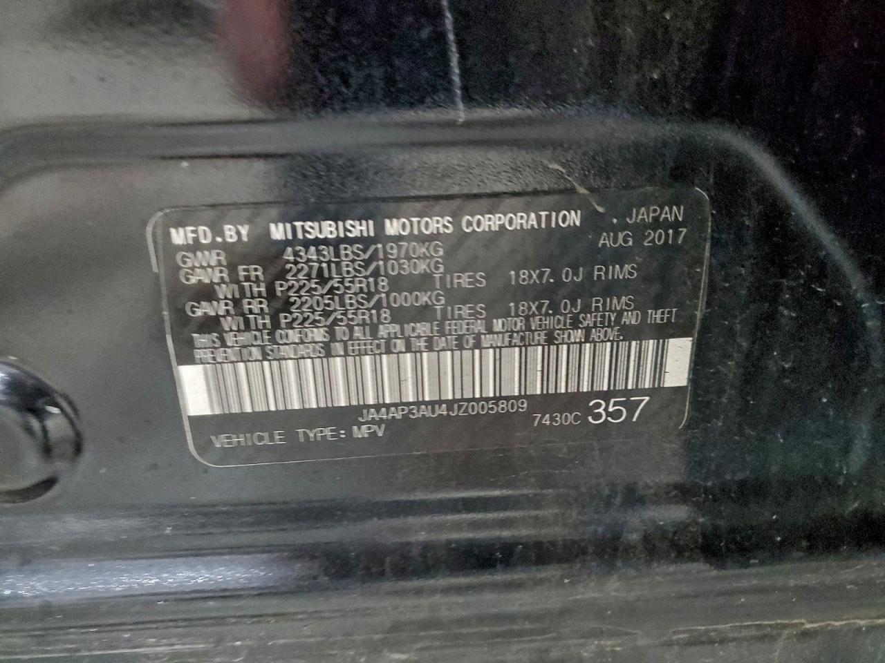 2018 Mitsubishi Outlander Sport Es VIN: JA4AP3AU4JZ005809 Lot: 93935675